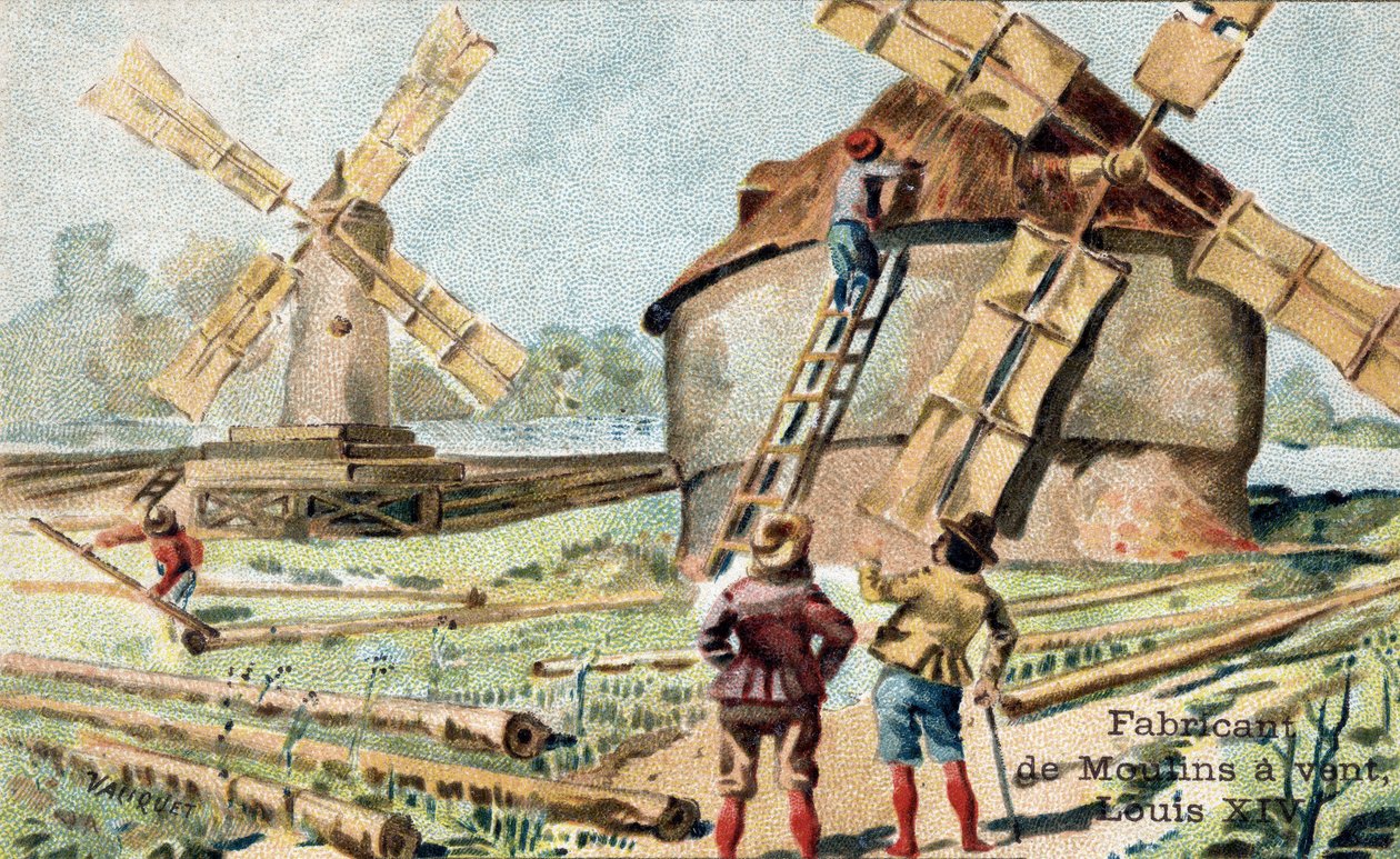 La profesión de fabricante de molinos de viento a principios del siglo XVIII de Unknown artist