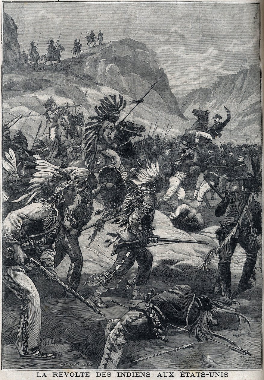 La revuelta de los indios pieles rojas del norte de Minnesota en Estados Unidos en 1898 de Unknown artist