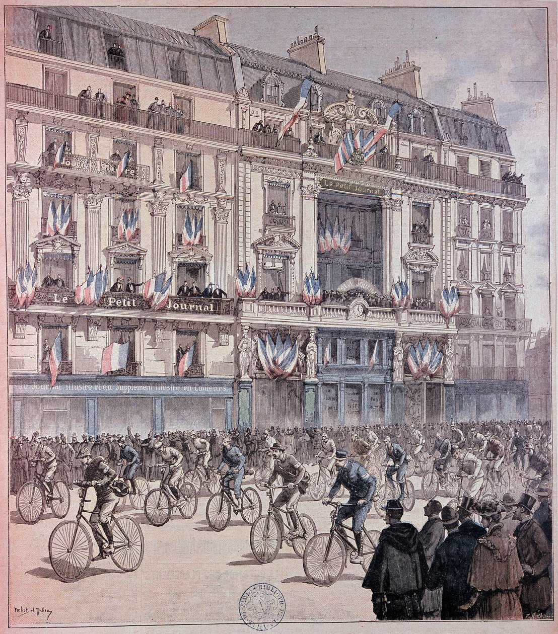 El inicio de la carrera París-Brest - en “Petity journal” del 12/09/1891 de Unknown artist