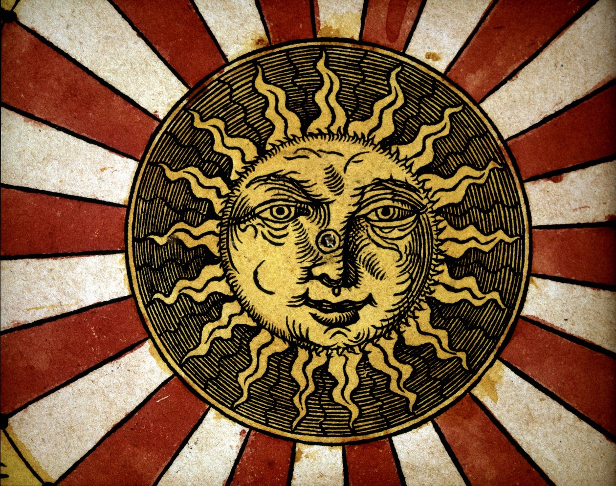 El sol - en "Astronomicon caesarum", tratado del siglo XVI. de Unknown artist