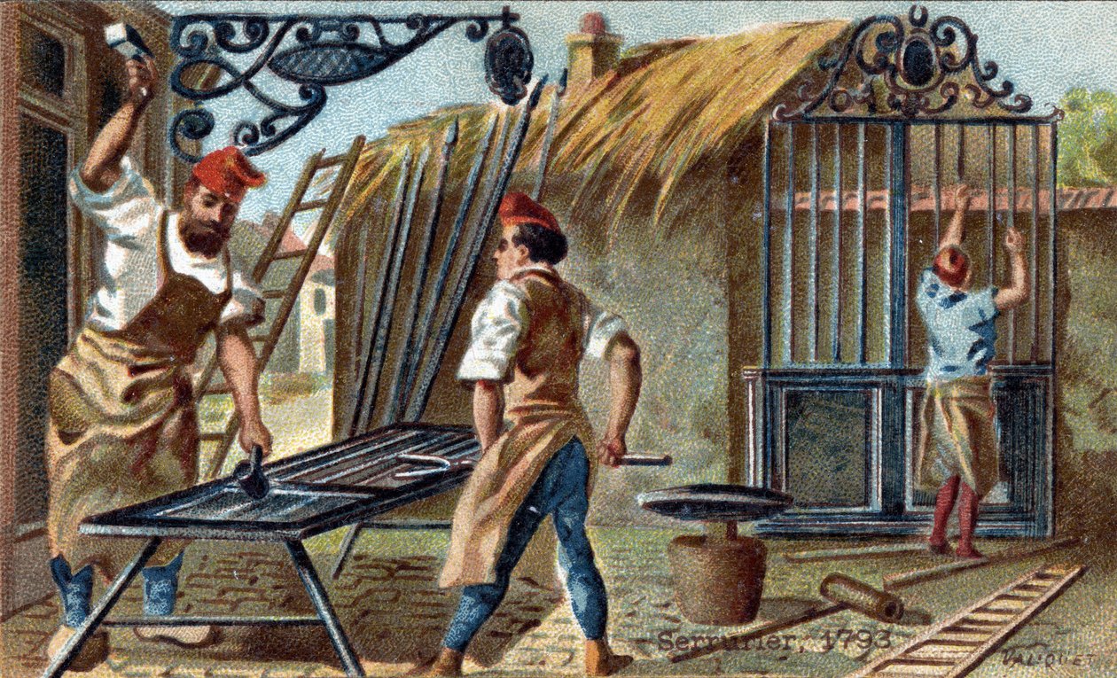 El oficio de cerrajero en 1793. de Unknown artist