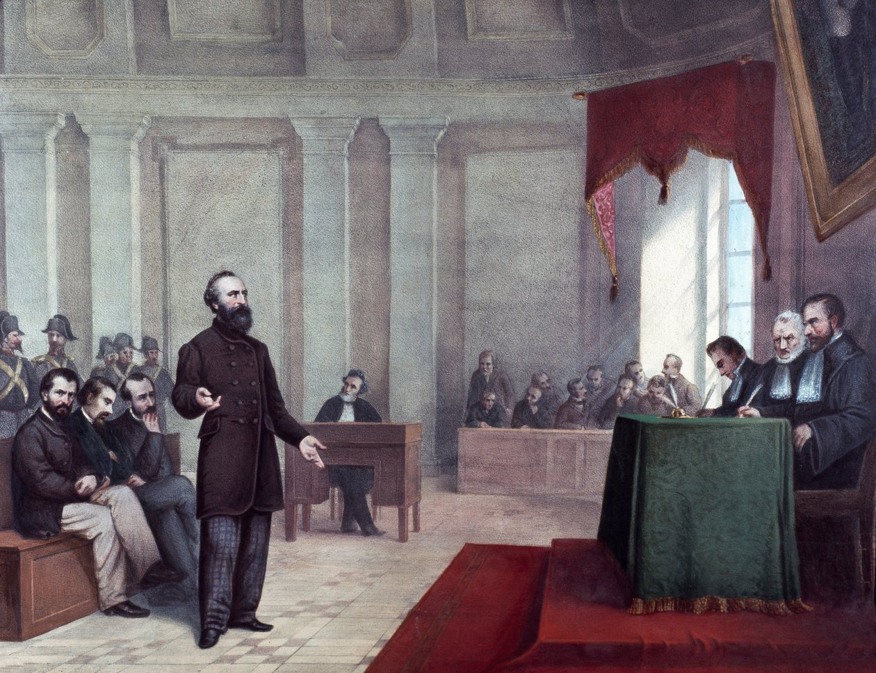 El juicio de Felice Orsini, quien cometió el atentado del 14 de enero de 1858 contra Napoleón III de Unknown artist