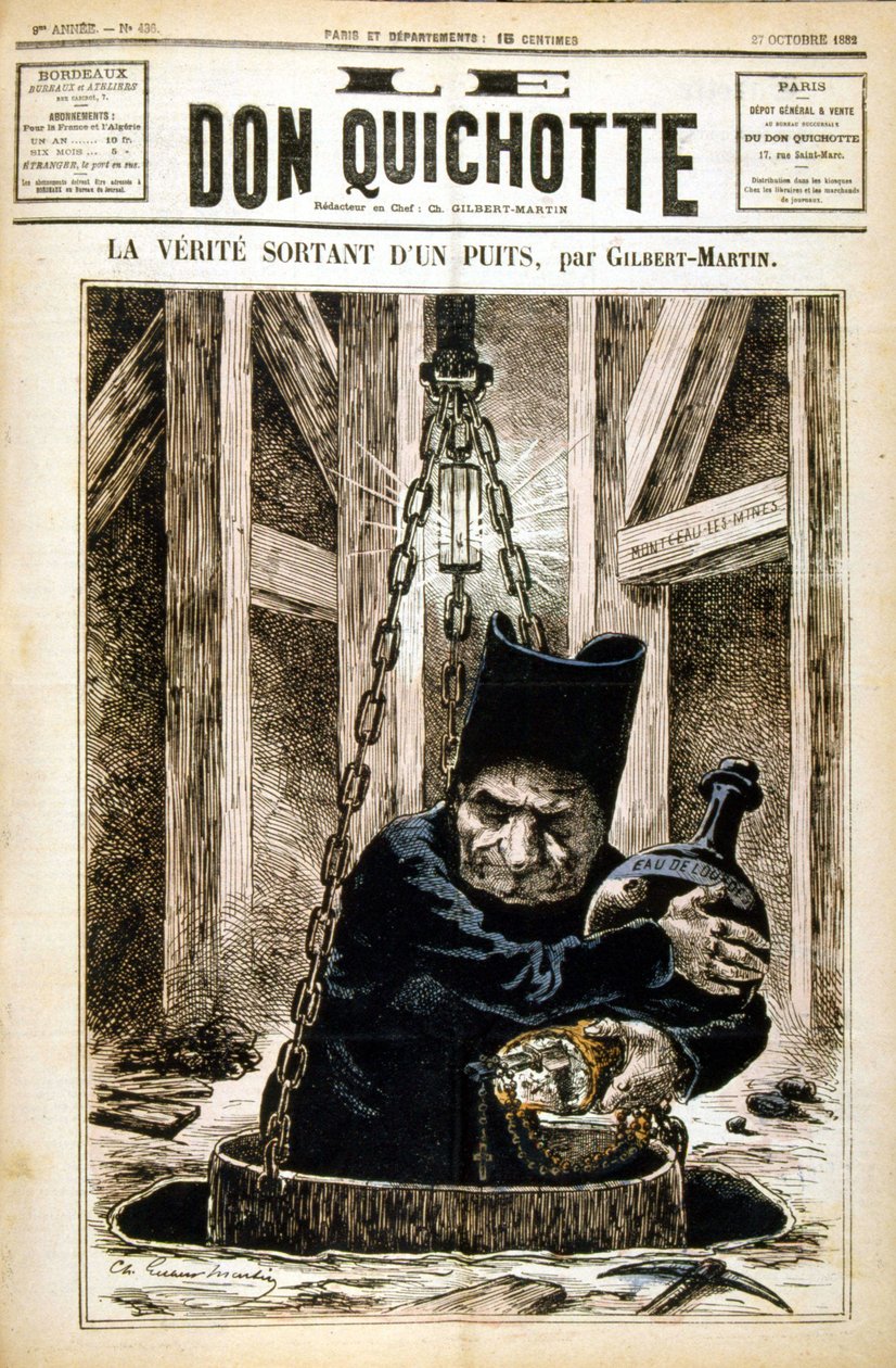 La verdad saliendo de un pozo - en Le Don Quixote del 27/10/1882 de Unknown artist