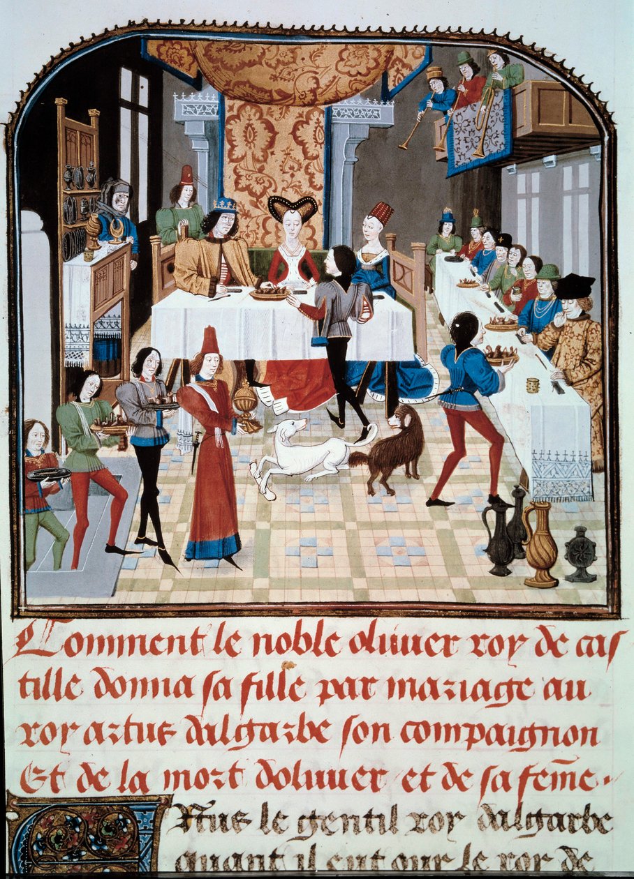 El banquete de bodas de la hija de Olivier de Castile con Artus d