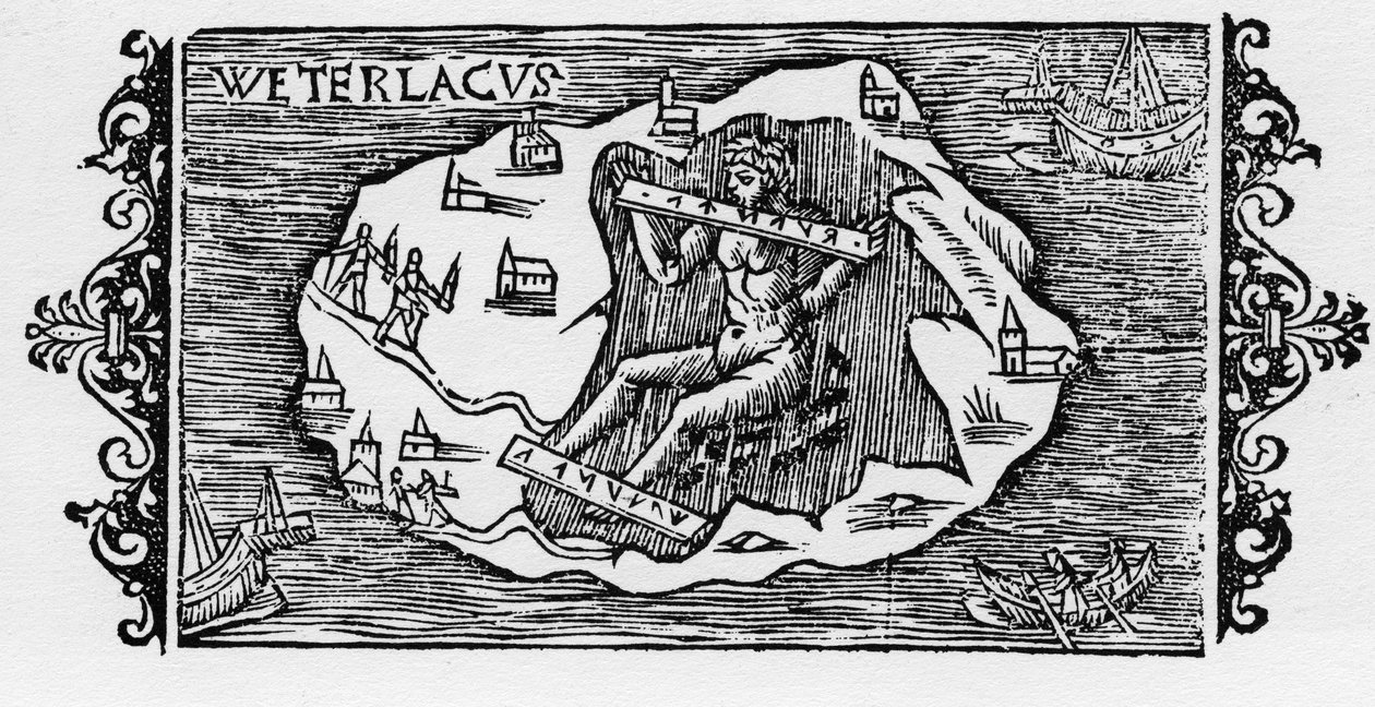 La cadena de la bruja - en "Historia de Gentibus Septentrionalibus" de Olaus Magnus, Roma 1555 de Unknown artist