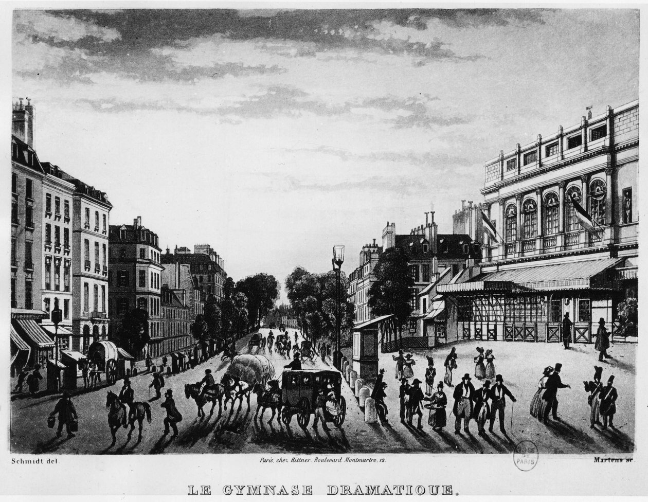 Teatro: el Gimnasio Dramático del Boulevard Bonne Nouvelle de Unknown artist