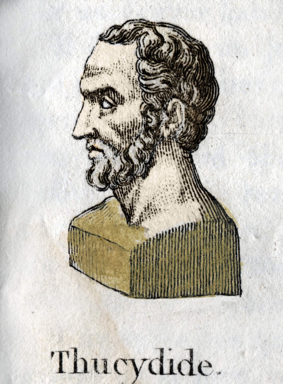 Tucídides (alrededor de 465-395 a.C.), historiador griego. Grabado de 1822. de Unknown artist