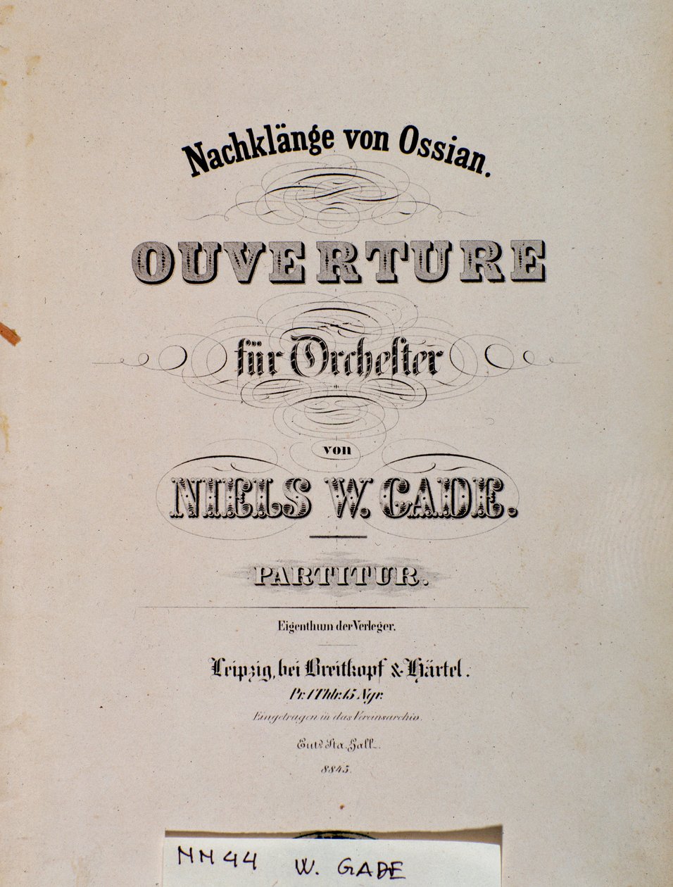 Página de título de la partitura de Souvenirs D
