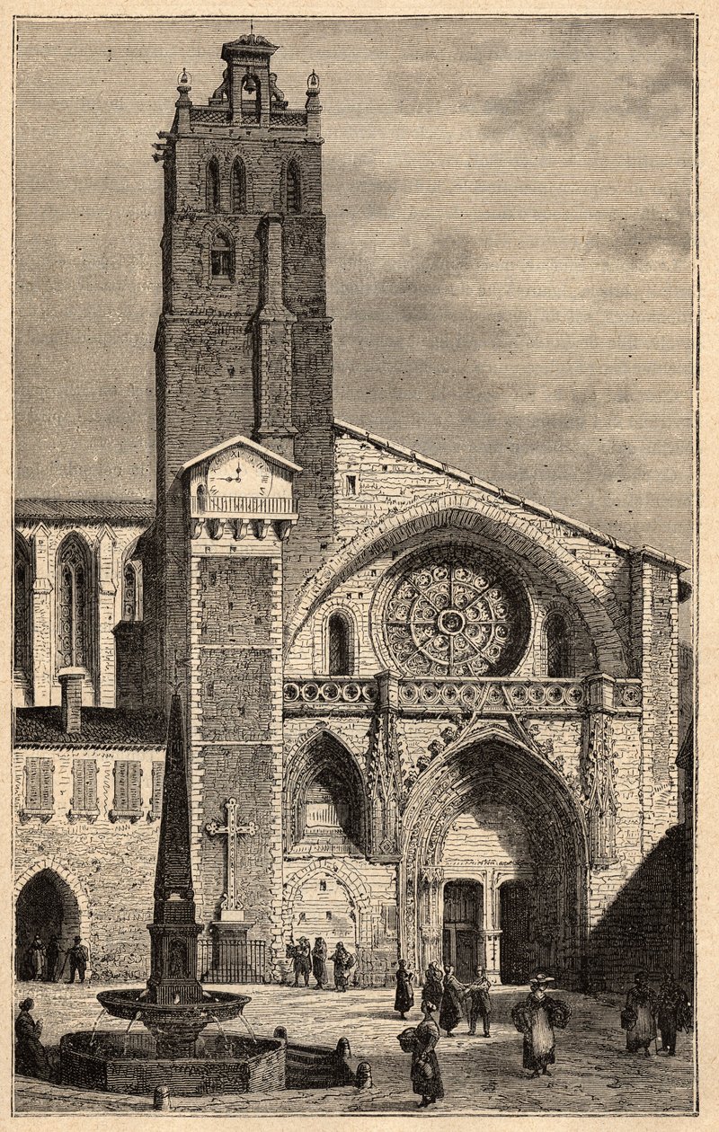 Catedral de Toulouse - Catedral de Saint-Etienne de Toulouse - (Saint Etienne) grabado en “PATRIE” - DESCRIPCIÓN PICTÓRICA DE FRANCIA EN 6 VOLÚMENES POR LUCIEN HUARD - finales del siglo XIX de Unknown artist