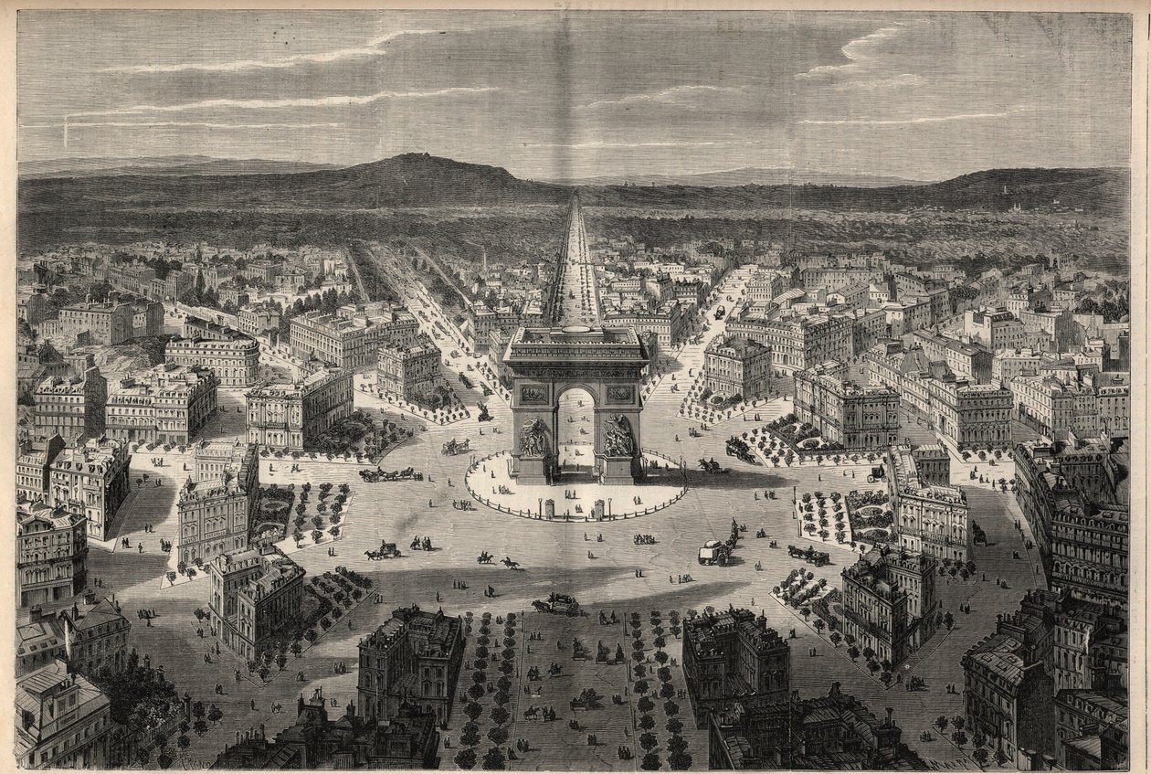 Transformaciones de París bajo el Segundo Imperio, Haussmann París: vista general de la rotonda de la Place de l