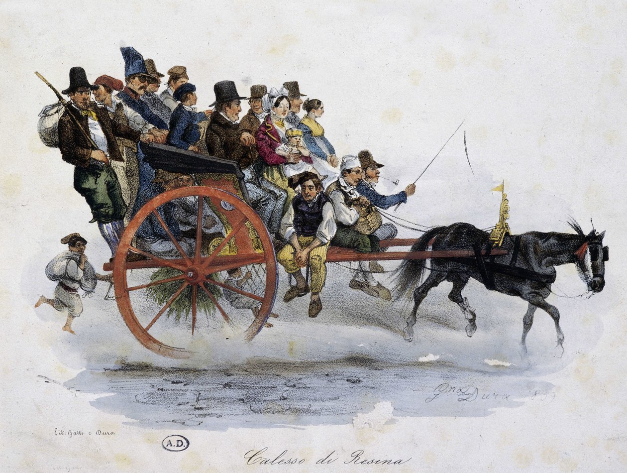 Transporte en común: carruaje de Unknown artist