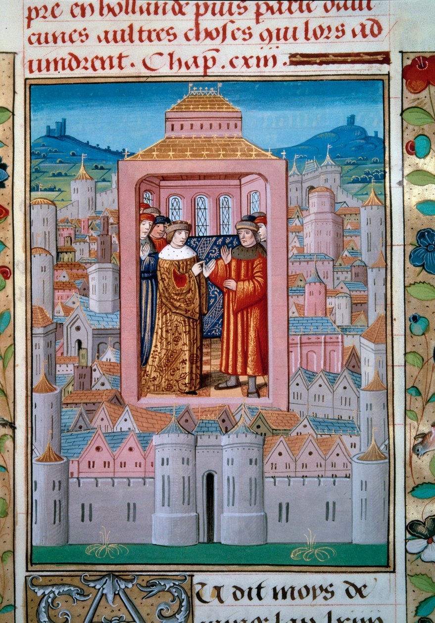Tratado de Conflans el 5/10/1465 entre el Rey Luis XI y Carlos de Charolais de Unknown artist