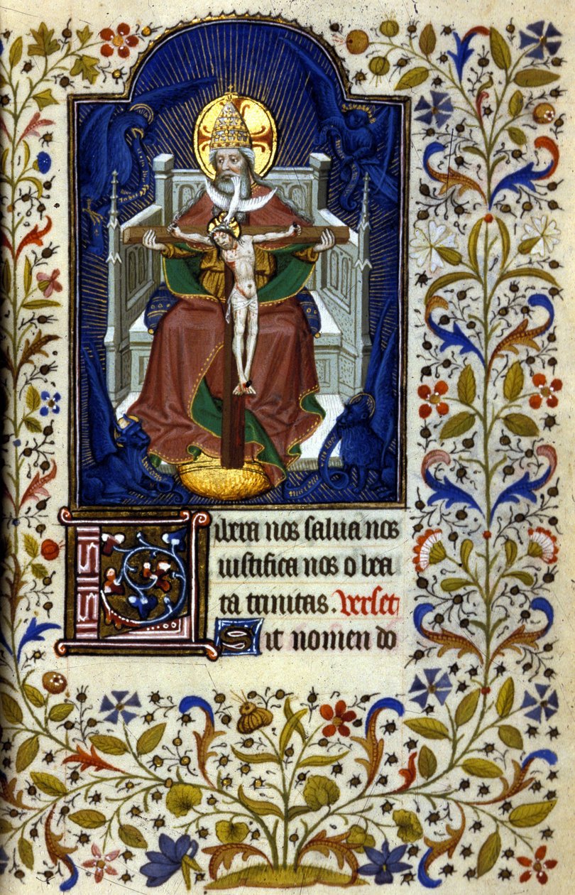 Trinidad. Miniatura, principios del siglo XV. Bibl. Trivulziana, Milán de Unknown artist