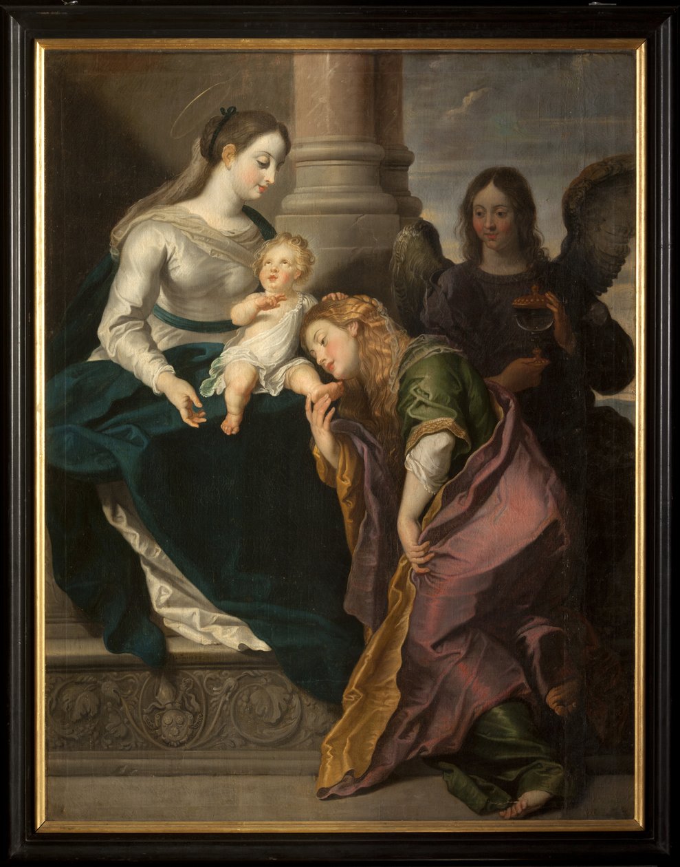 Tríptico. Pintura. Firmado L. Segers (?). Escudo con texto Omnia enpitras (?). 1627. de Unknown artist