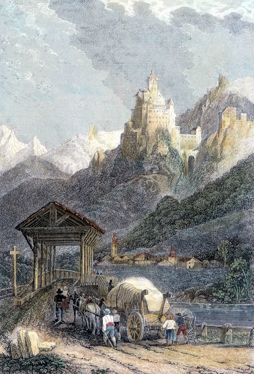 Castillo de Trostburg en Tirol de Unknown artist