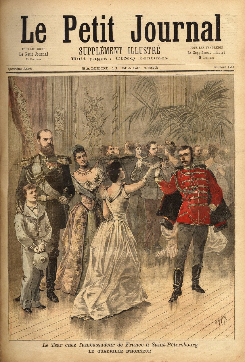 El zar Alejandro III (1815-1894) baila el cuadrille d