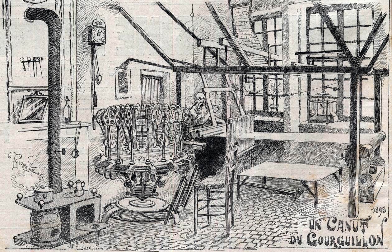 Un canut del Gourguillon (Lyon) en 1893 - grabado en 