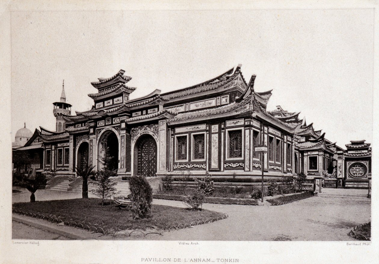 Exposición Universal en París 1889 - Pabellón de Annam, Tonkín de Unknown artist