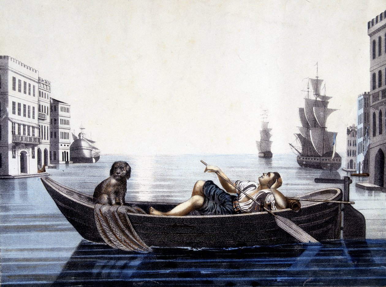 Venecia, por la mañana. Grabado del siglo XIX de Unknown artist