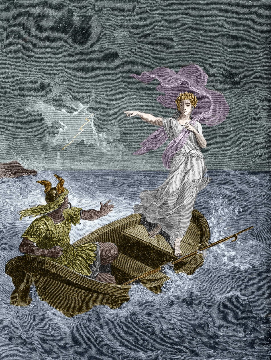 Vercingétorix y Druidesa. En "Histoire de la magie du Monde supernaturel et de la Fatalité à travers les temps et les peuples", Furne Jouvet et Cie editores (1880). de Unknown artist