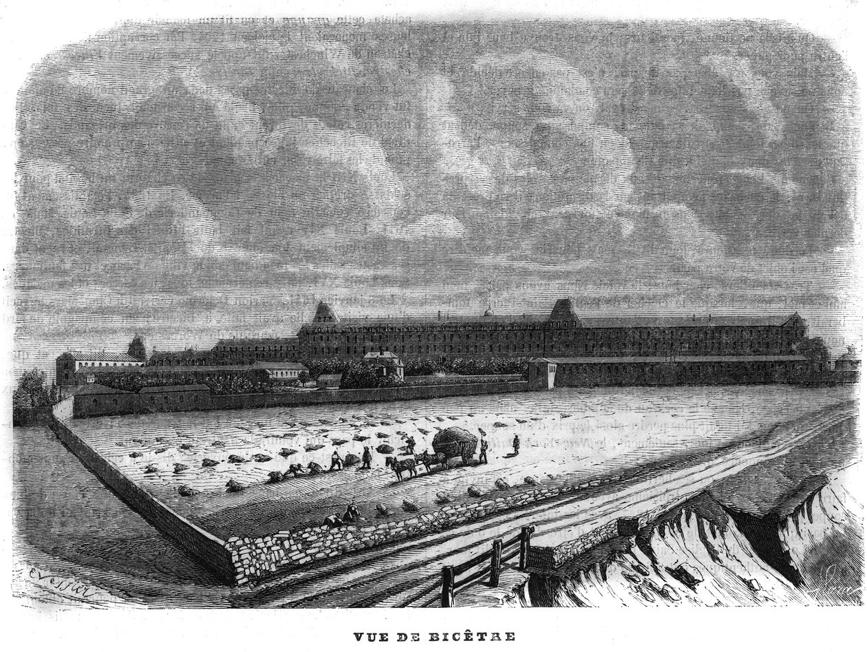 Vista de Bicetre cerca de París en 1858. de Unknown artist
