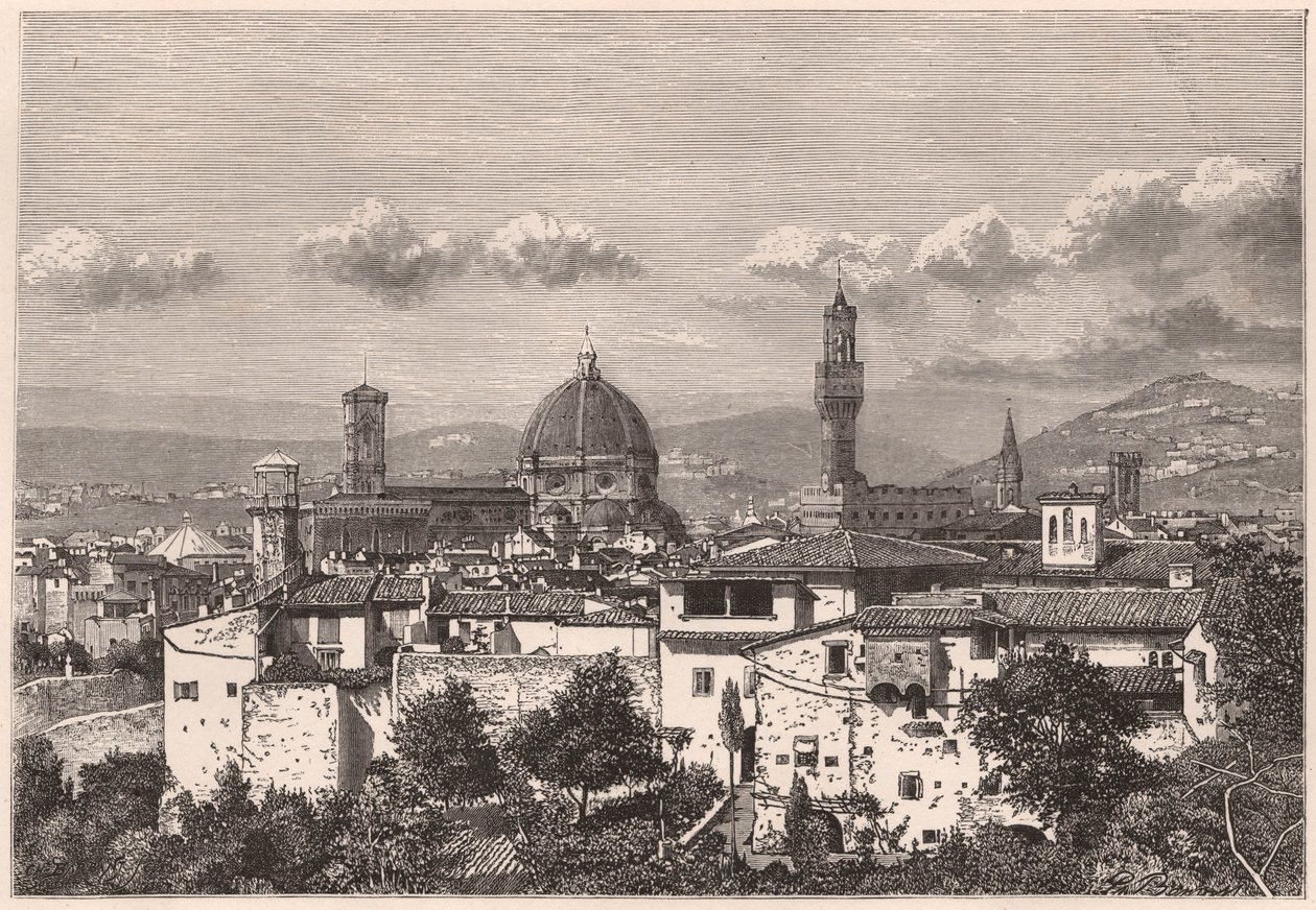 Vista de Florencia en el siglo XIX de Unknown