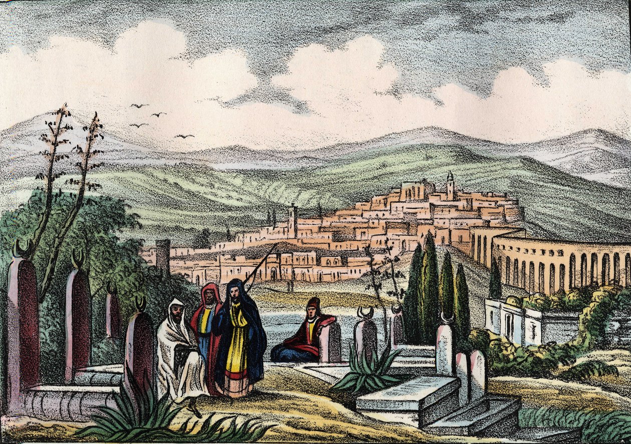 Vista de Medeah, antigua fortaleza romana de Argelia. En "Storia d