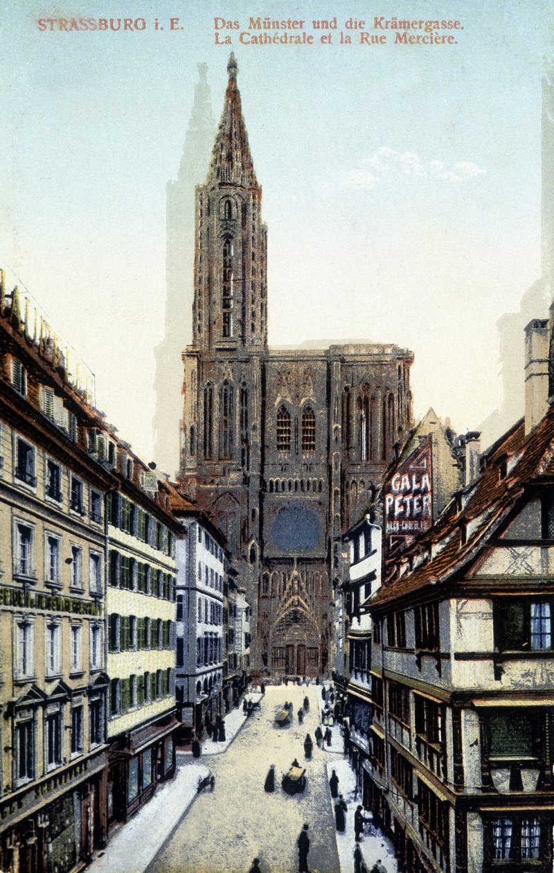 Vista de la Catedral de Estrasburgo a finales del siglo XIX de Unknown artist