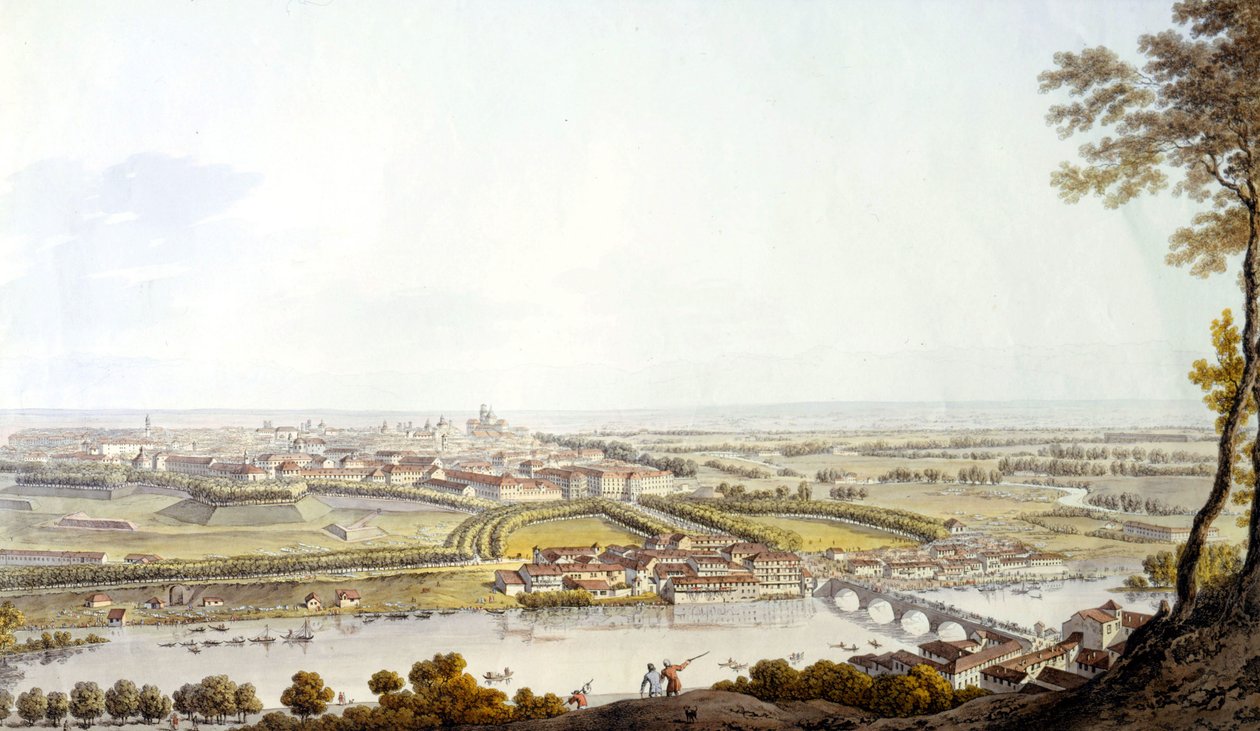 Vista de Turín. Grabado 1810. de Unknown artist