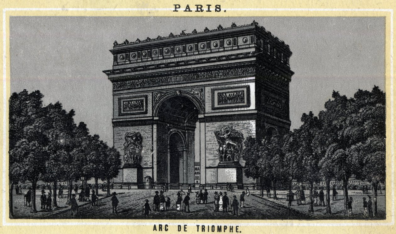 Vista del Arco de Triunfo en París de Unknown artist
