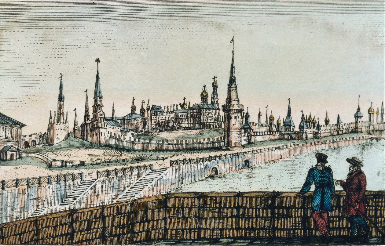 Vista del Kremlin en Moscú, de "Viajes" de Edouard de Montule de Unknown artist