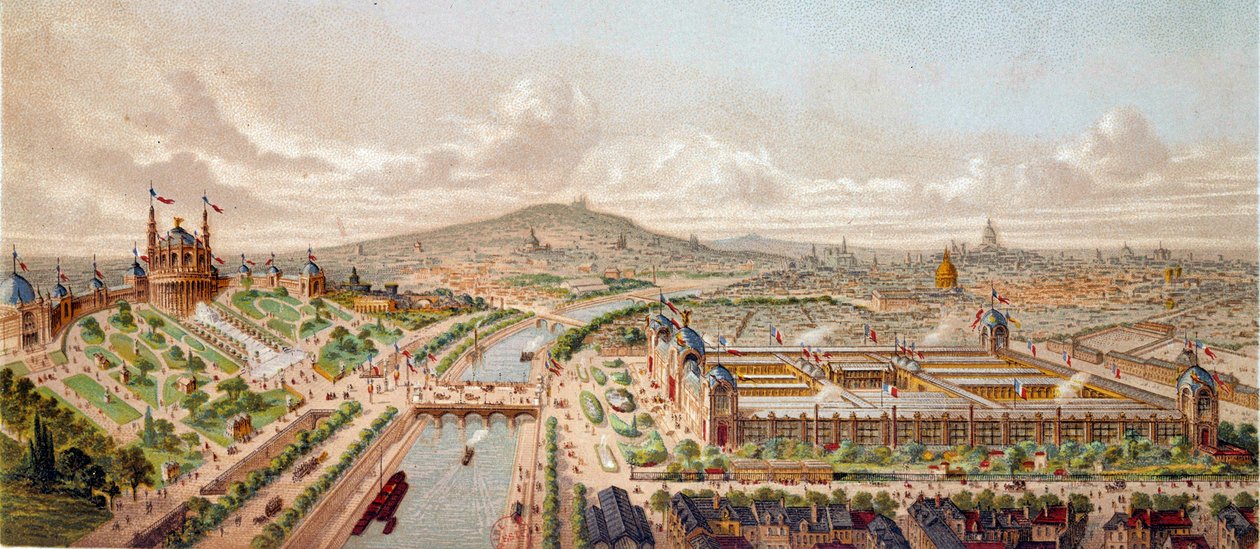 Vista de la Exposición Universal en París en 1878. Grabado del siglo XIX. París, B.N. de Unknown artist