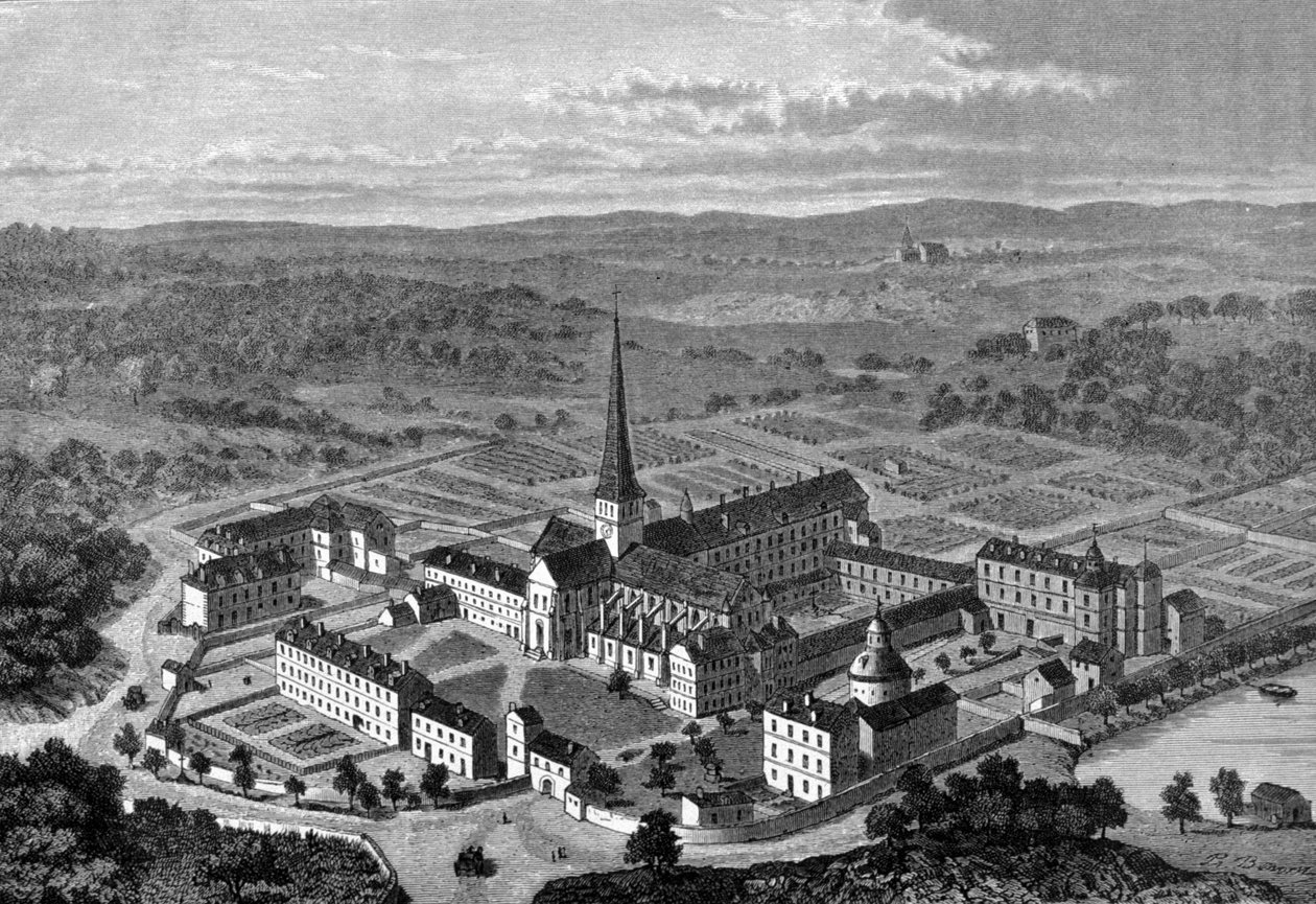 Vista de la abadía de Port Royal des Champs (Port-Royal-des-Champs) de Unknown artist