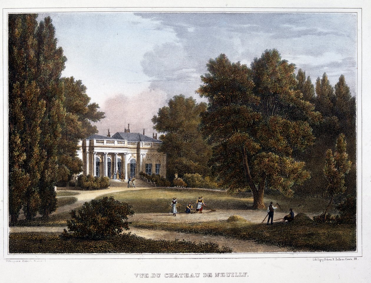 Vista del castillo de Neuilly de Unknown artist