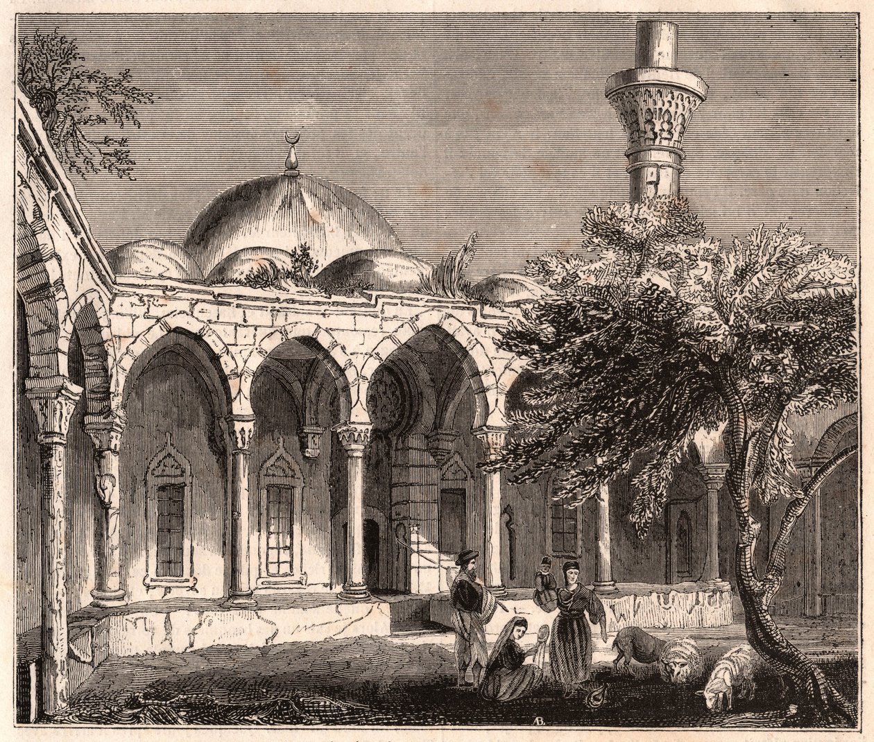 Vista de las ruinas de una mezquita en Payas (o Bayas) en Siria, cerca de Alepo de Unknown