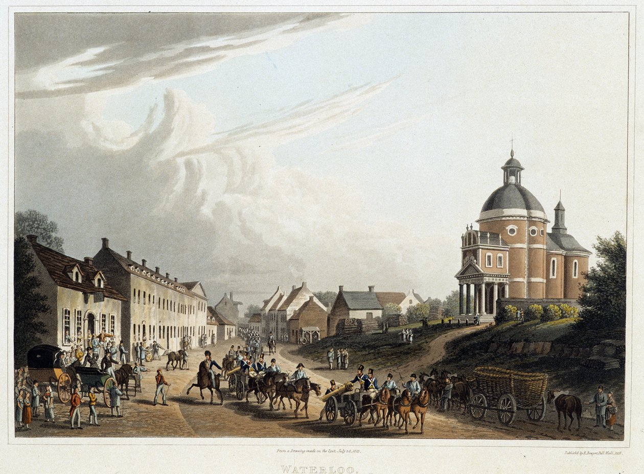 Waterloo: convoy de cañones franceses de regreso del frente, 24 de julio de Unknown artist