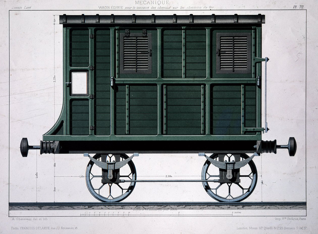 Coche establo del Ferrocarril Occidental de Unknown artist