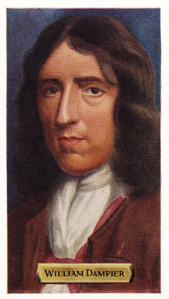 William Dampier-Capitán de navío y explorador inglés. (imprimir) de Unknown artist