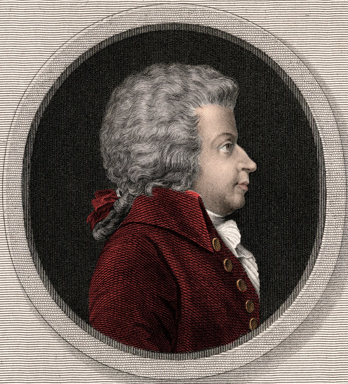 Wolfgang Amadeus Mozart 1756-1791 - grabado - siglo XIX de Unknown artist