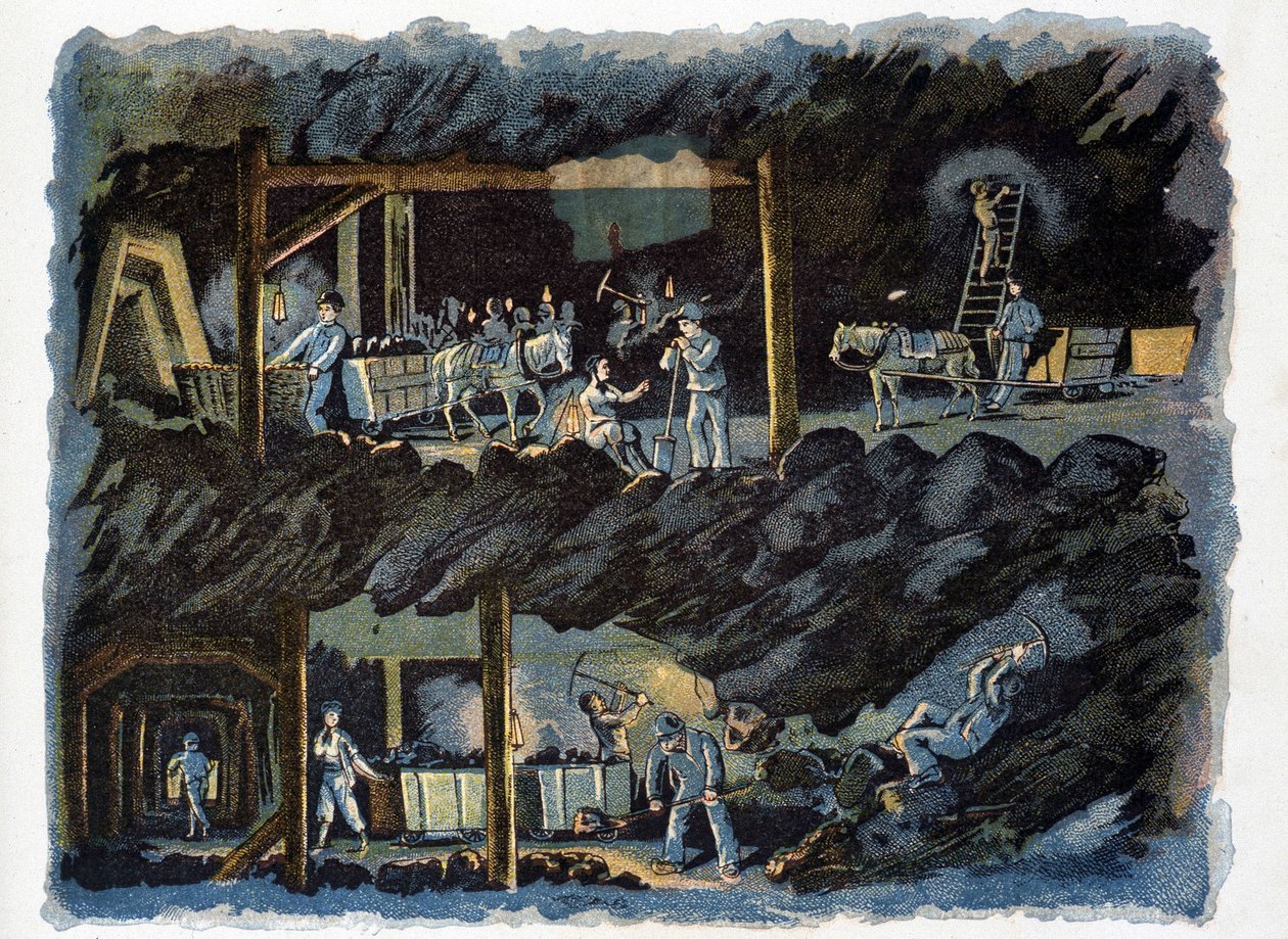 Trabajo en la mina de carbón de Unknown artist