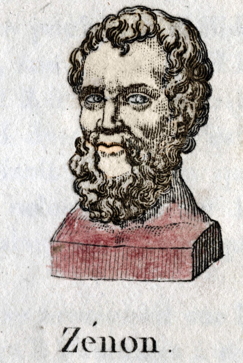 Zenón de Citio (v. 335 - v. 264 a.C.), filósofo griego (grabado de 1822) de Unknown artist