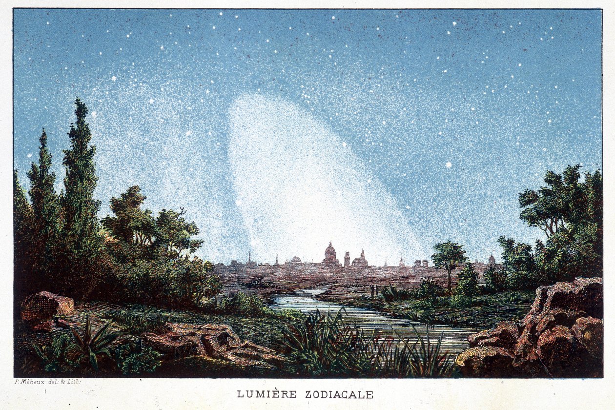 Luz zodiacal - en “Historia de los astros” de J. Rambosson de Unknown artist