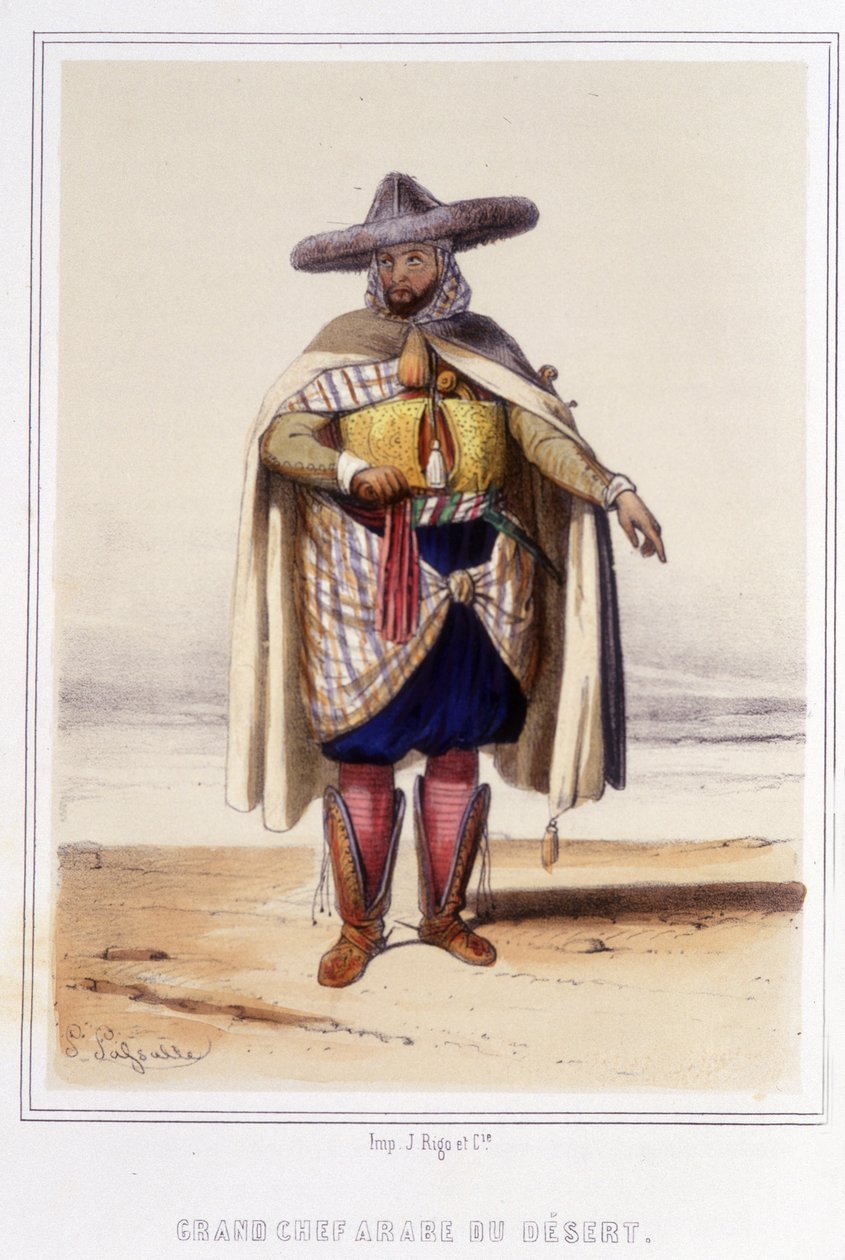 Gran jefe árabe del desierto durante la segunda mitad del siglo XIX de Unknown artist