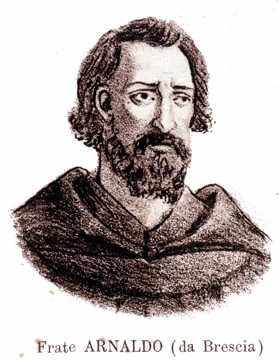 Retrato de Arnaud de Brescia (Arnaldo da Brescia) (1090 - 1155), reformador político y religioso italiano. de Unknown artist