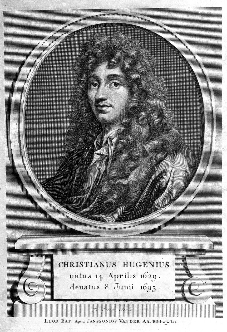 Retrato de Christiaan Huygens, físico y matemático holandés (1629-1695) (grabado del siglo XIX) de Unknown artist