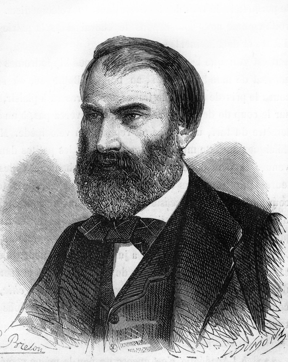 Retrato de Eugène Pelletan. Político francés (1813-1884). de Unknown artist