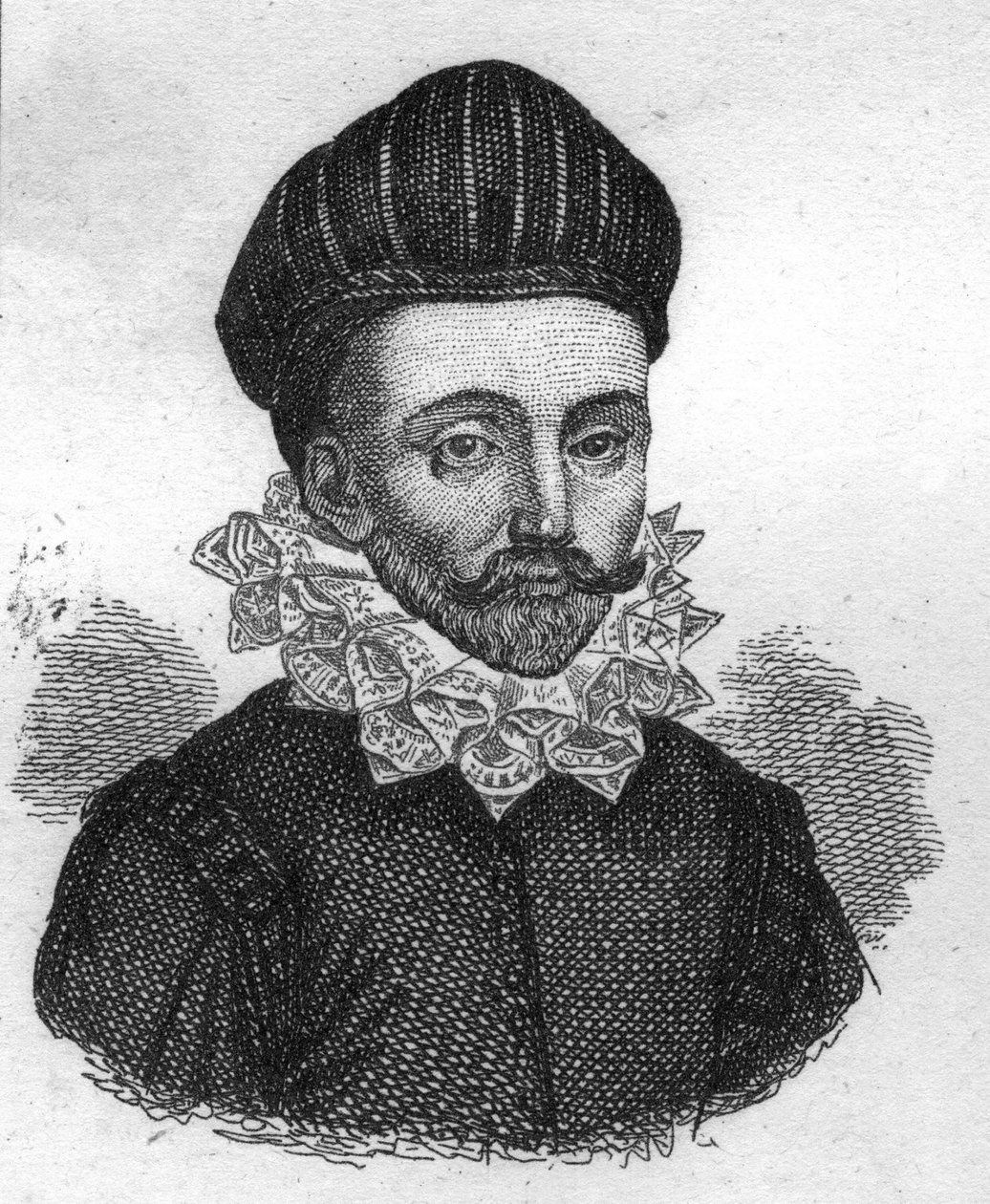 Retrato de François GAUCHER, conocido como Scevole de SAINT MARTHE. Escritor francés del siglo XVI. Grabado de 1835 de Unknown artist