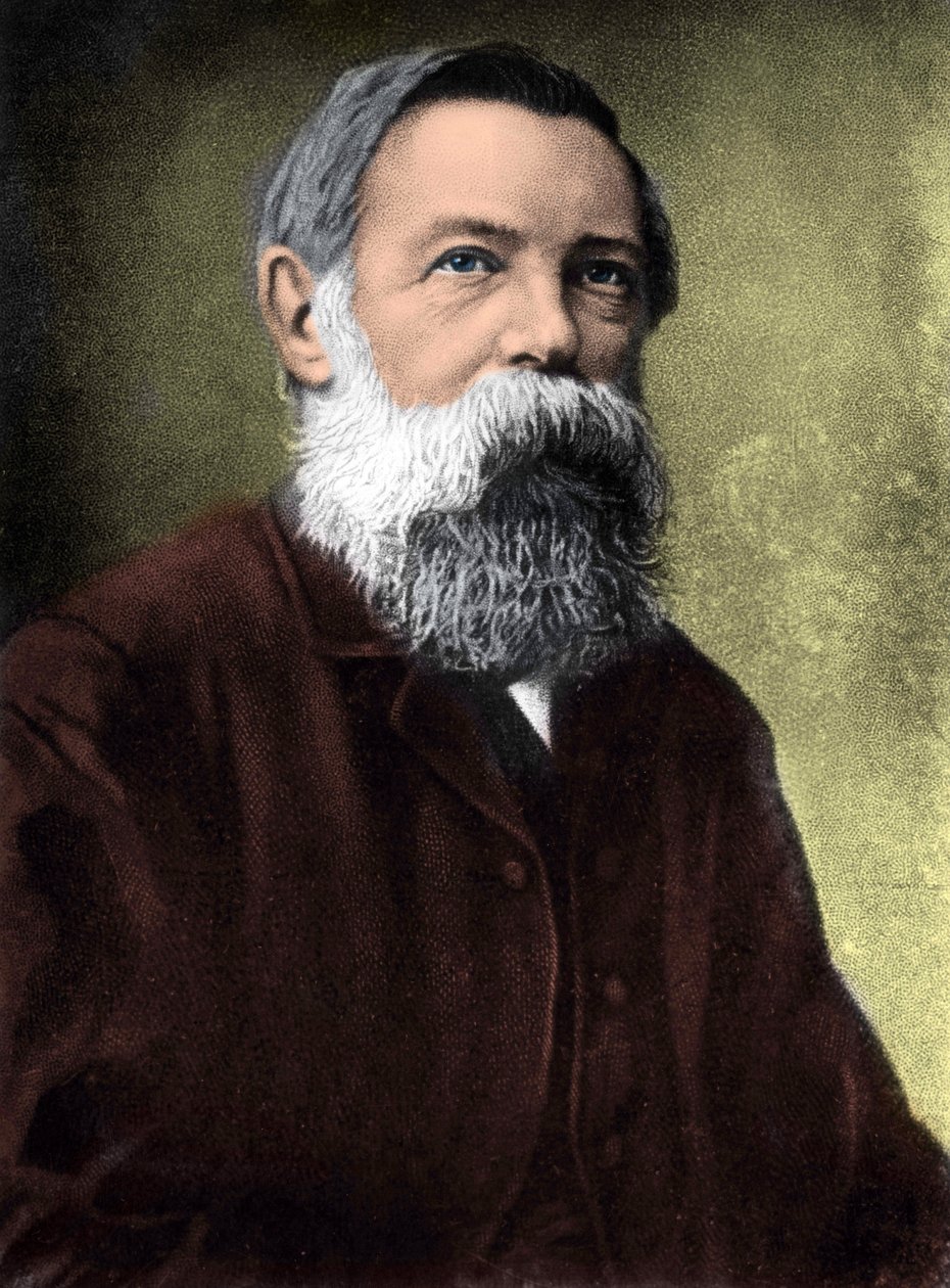 Retrato de Friedrich Engels (1820-1895), teórico y político socialista alemán de Unknown artist