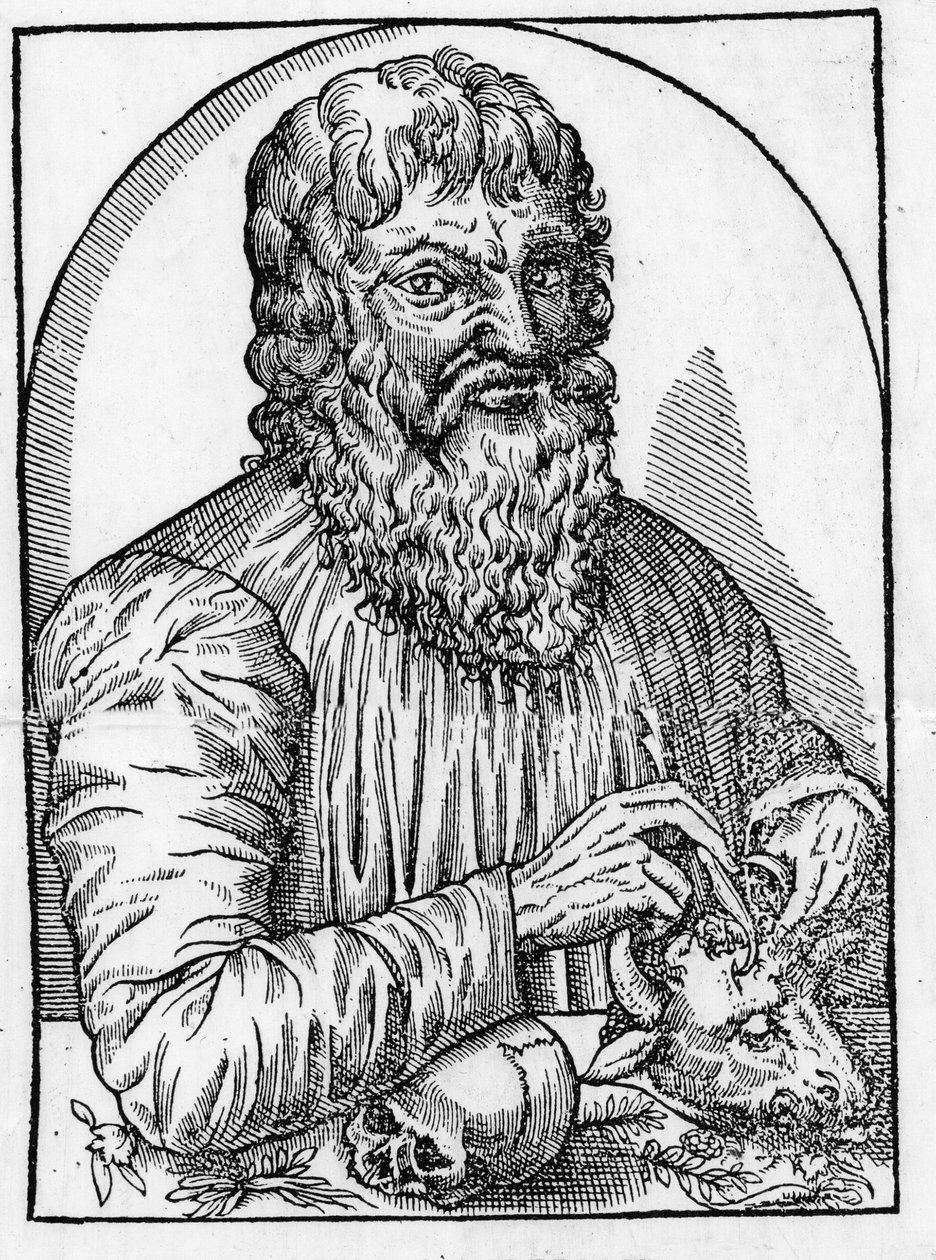 Retrato de Hipócrates (460- alrededor 377 a.C.), médico griego de Unknown artist