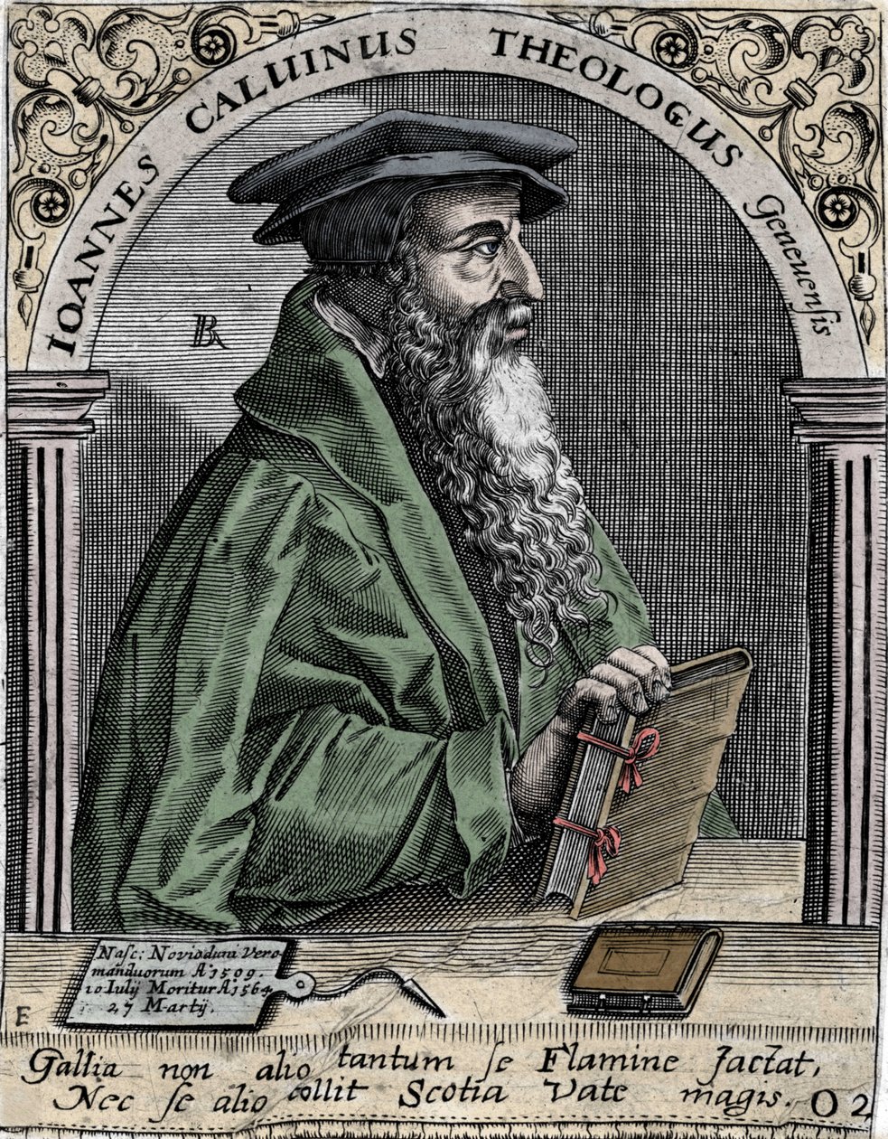 Retrato de Jean Calvin (1509-1564), reformador religioso y escritor francés. de Unknown artist